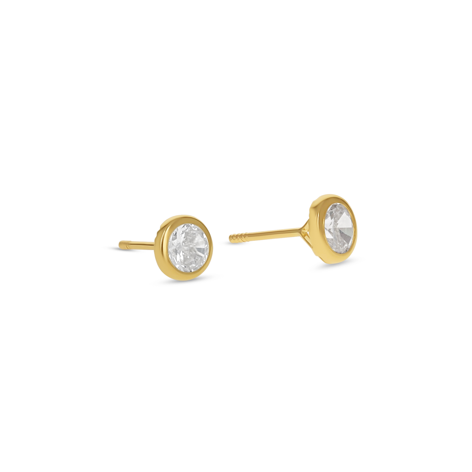 Screw Back 14kt Yellow Gold Stud Earrings - Alexandra Marks Jewelry