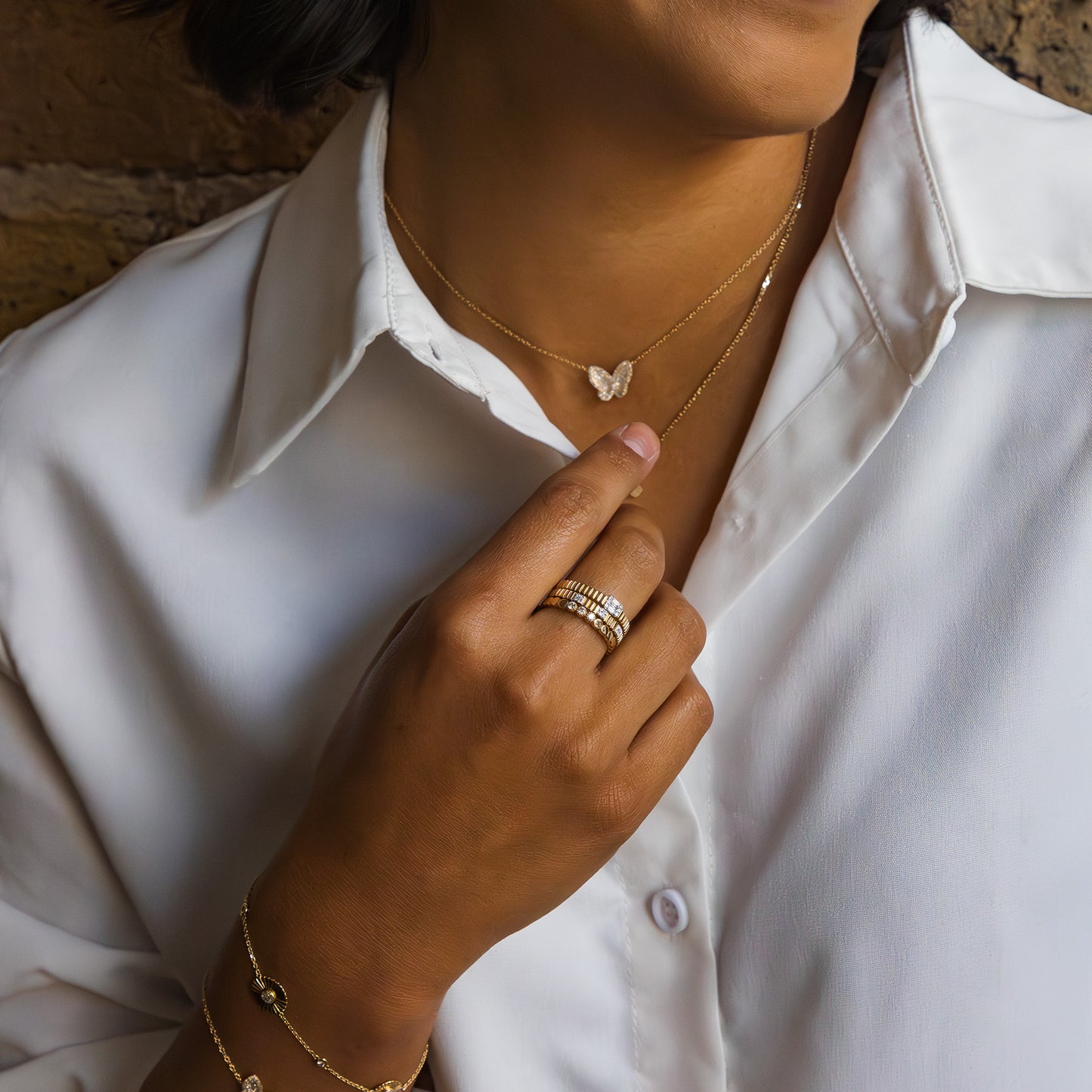 Diamond Rings in 14kt Yellow Gold From Alexandra Marks Jewelry