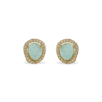Aquamarine Gold Gemstone Stud Earrings | Alexandra Marks Jewelry