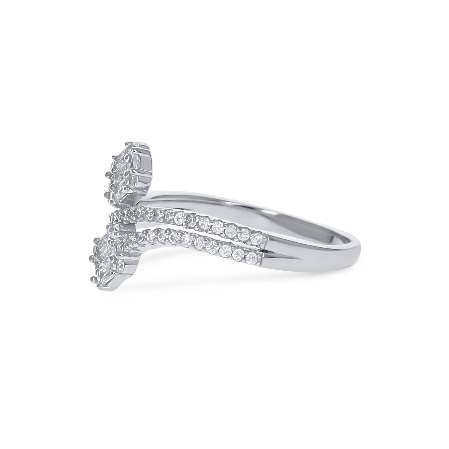 Wrap CZ Ring in Silver