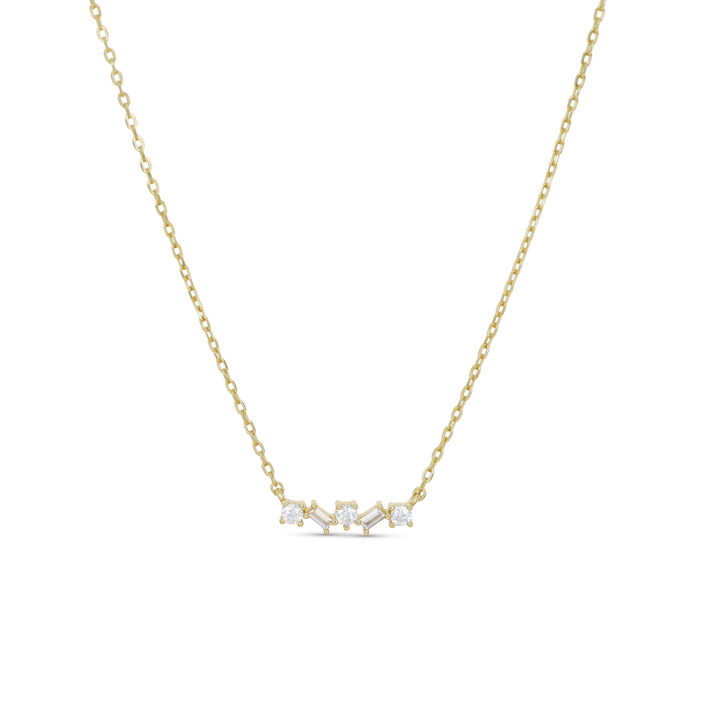 Modern Gold Bar Necklace from Alexandra Marks Jewelry