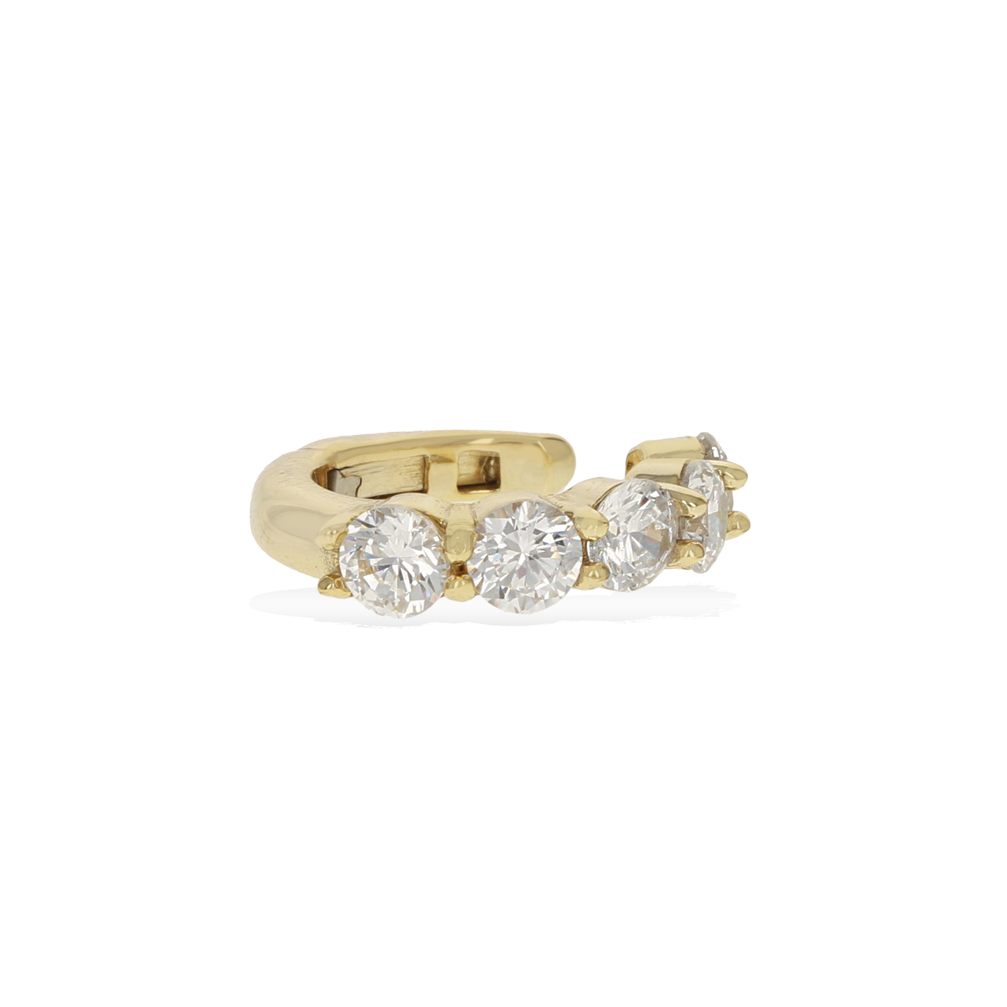 5 Round CZ Hinge Gold Ear Cuff