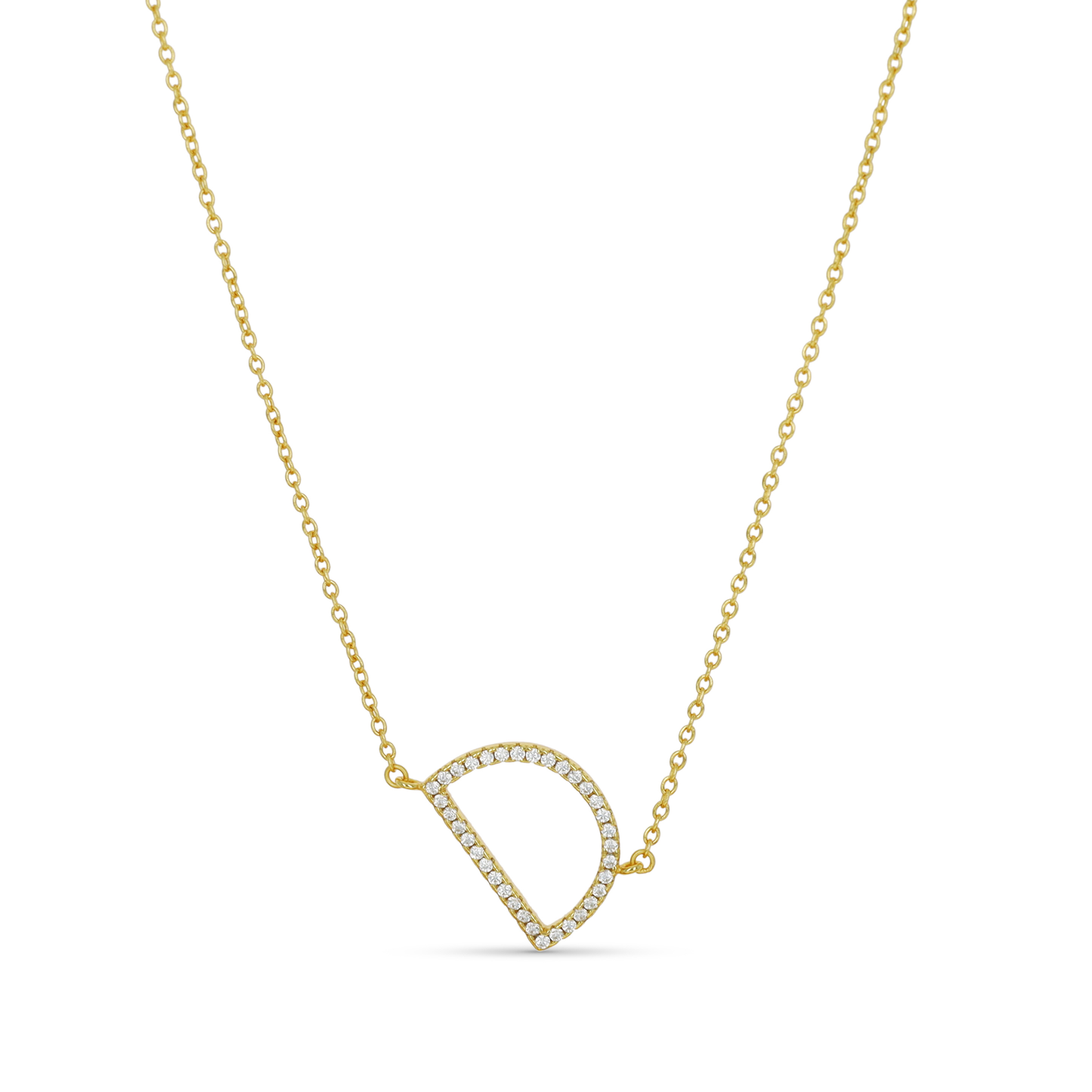 Letter D Initial Necklace CZ | Alexandra Marks Jewelry