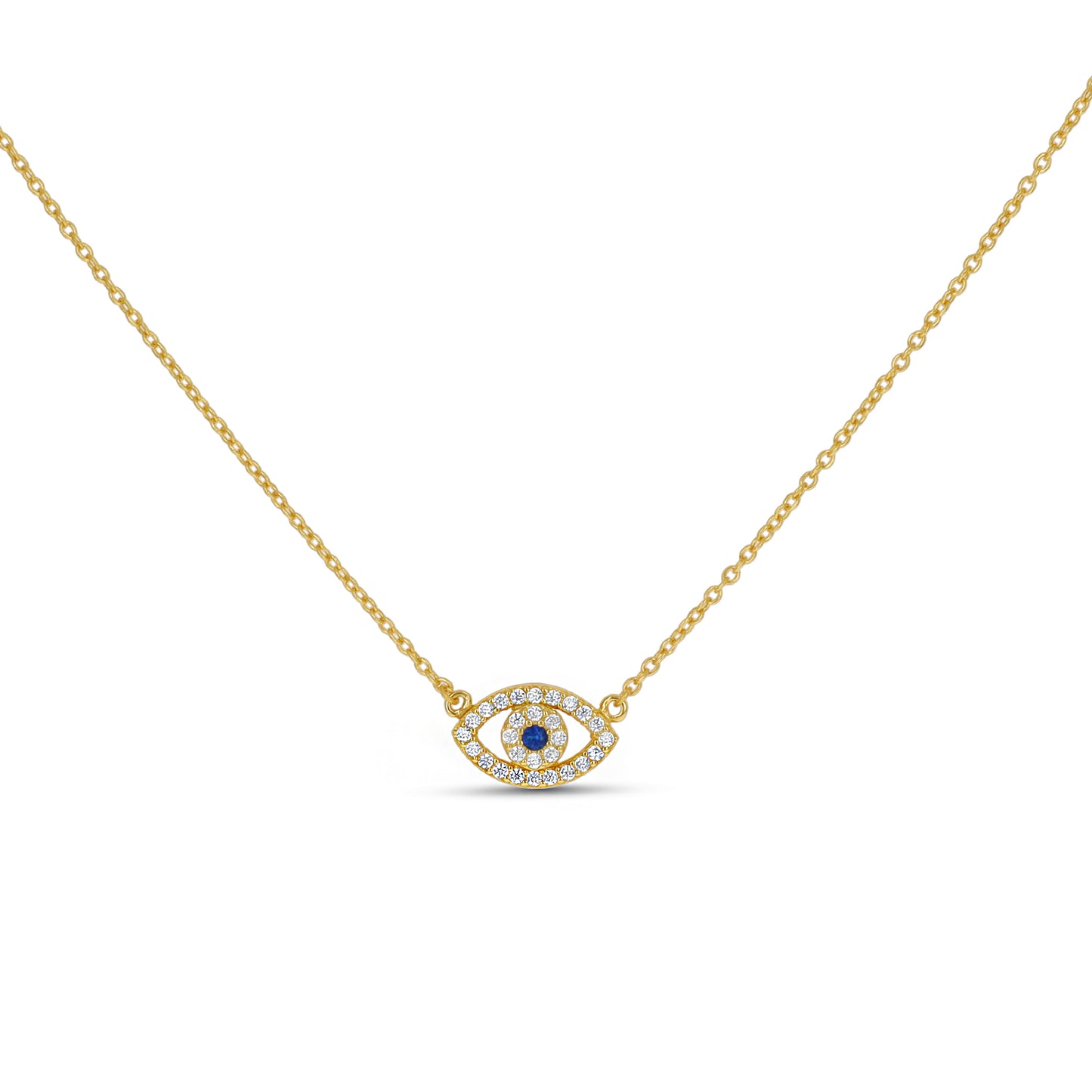 Evil Eye Necklace in Gold - Alexandra Marks Jewelry
