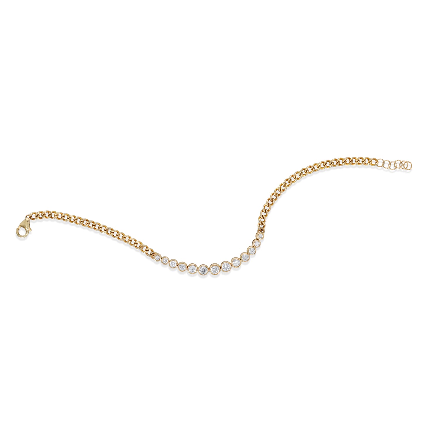 1.18ctw Diamond Chain Link Bracelet in 14kt Gold