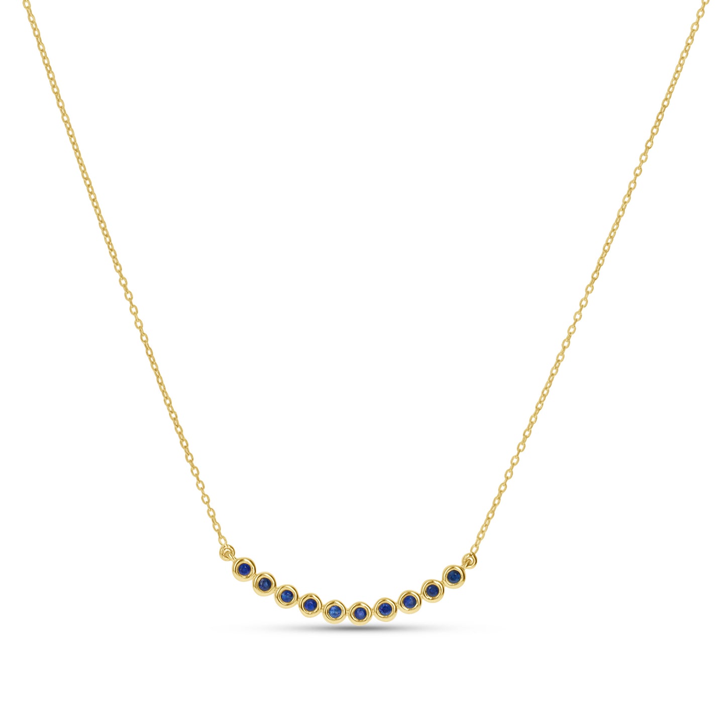 Modern Sapphire Bar Necklace from Alexandra Marks Jewelry