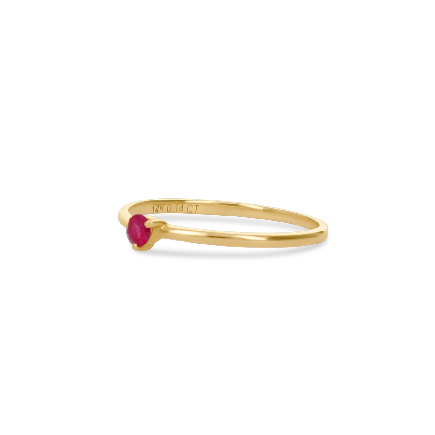 Ruby Solitaire Ring in 14kt Yellow Gold | Alexandra Marks Jewelry