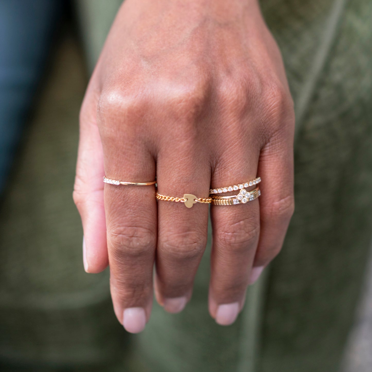 Mini Diamond Clover Ring