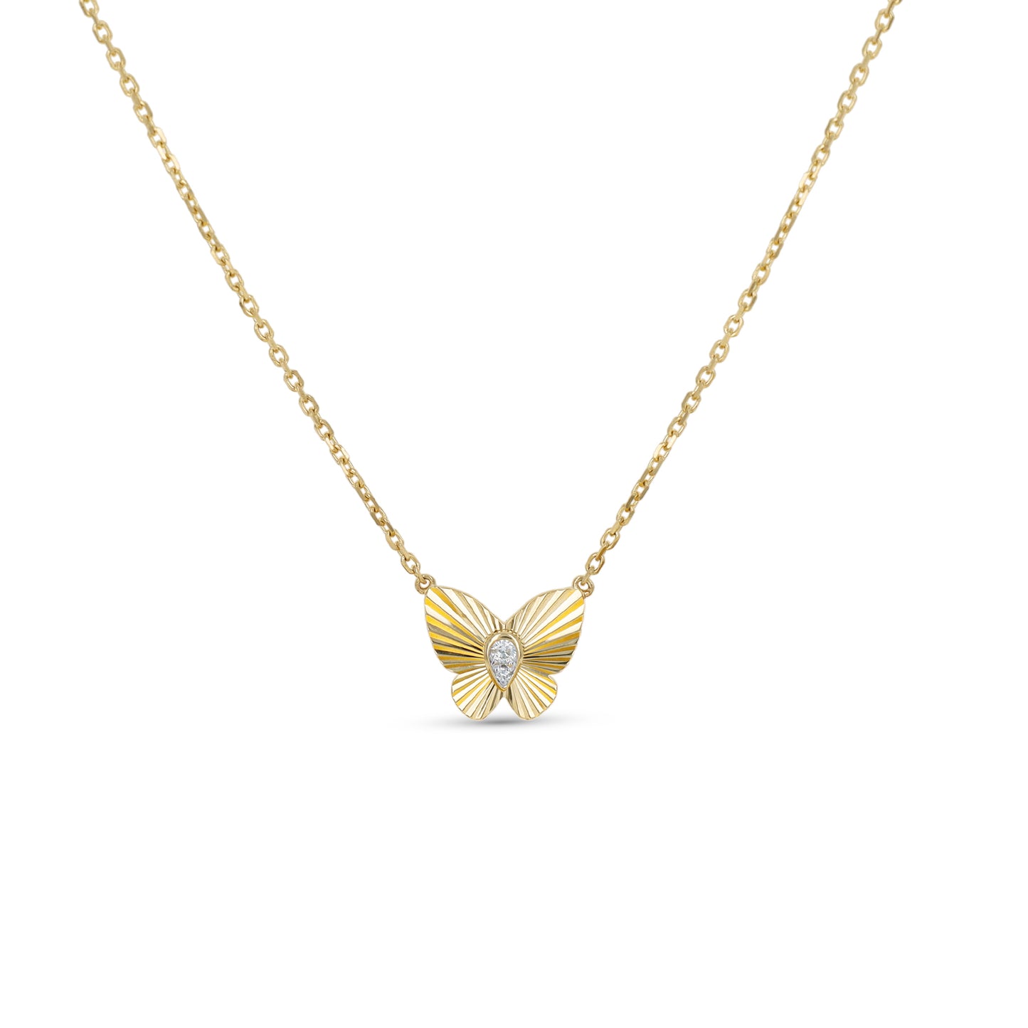 Diamond Butterfly Statement Necklace | Alexandra Marks Jewelry