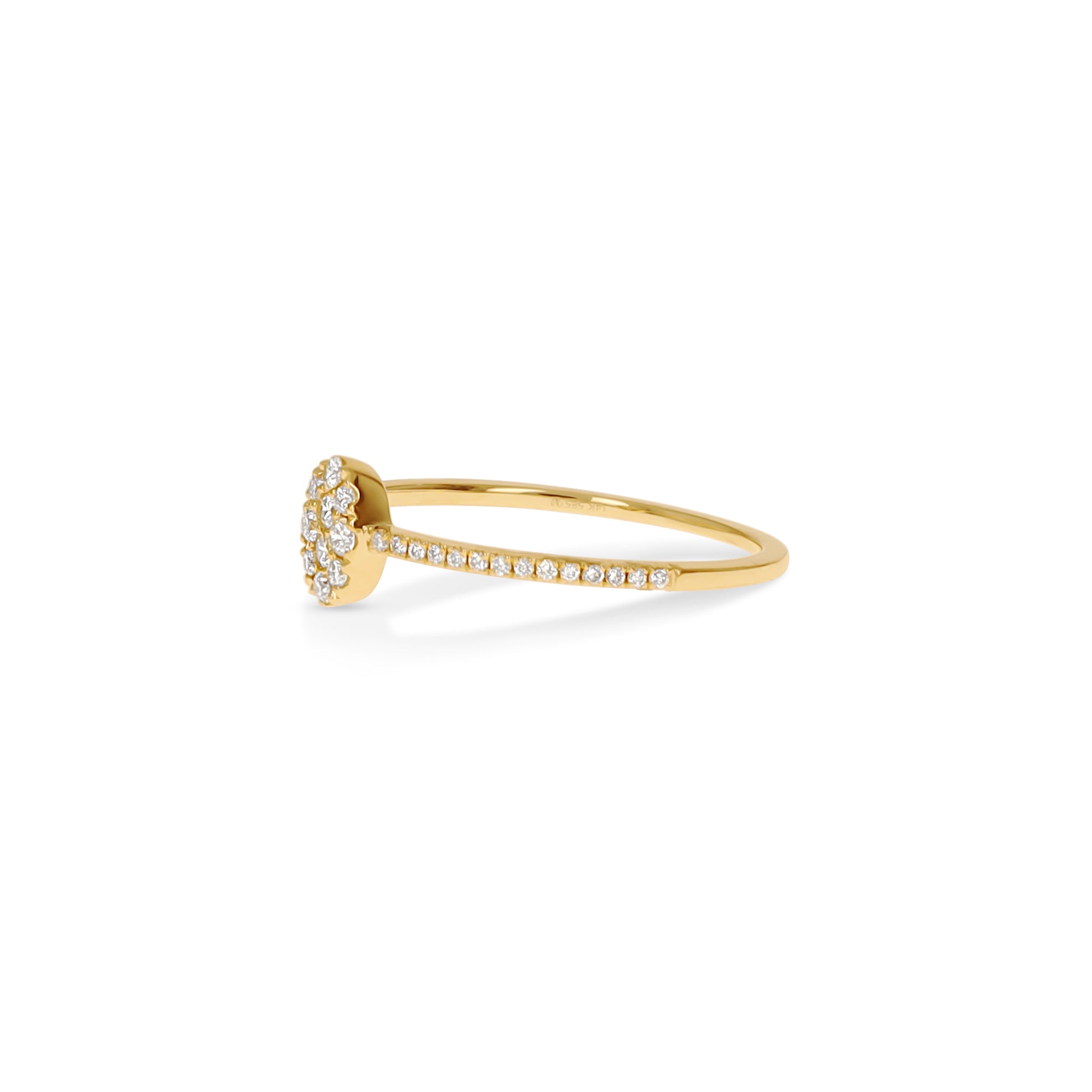Modern Diamond Oval Ring in Gold from Alexandra Marks Jewelry