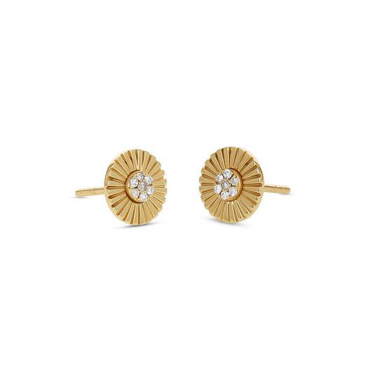 Statement Diamond Stud Earrings from Alexandra Marks Jewelry in Chicago.