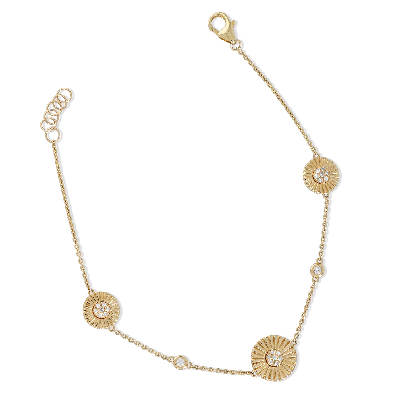 Gold Starburst Diamond Statement Bracelet | Alexandra Marks Jewelry