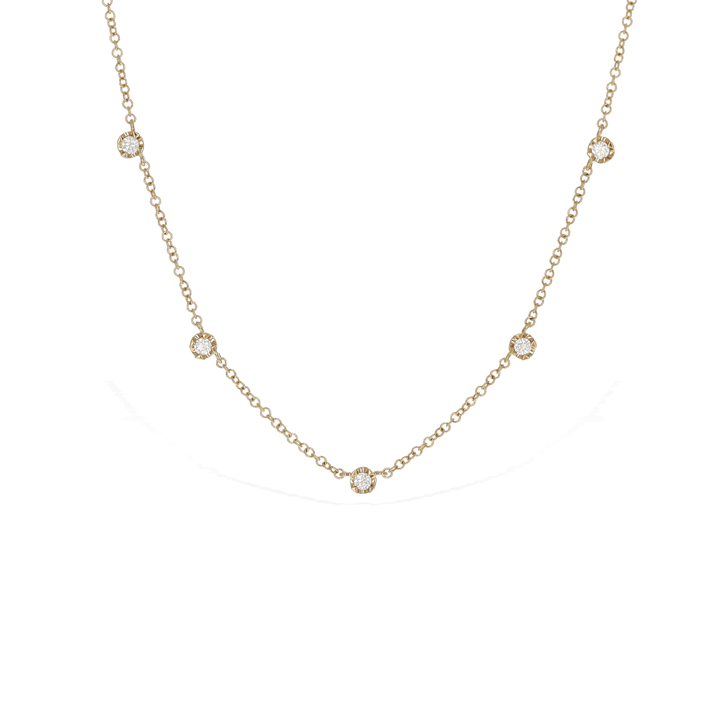 Diamond Station Gold Necklace | Alexandra Marks Jewelry