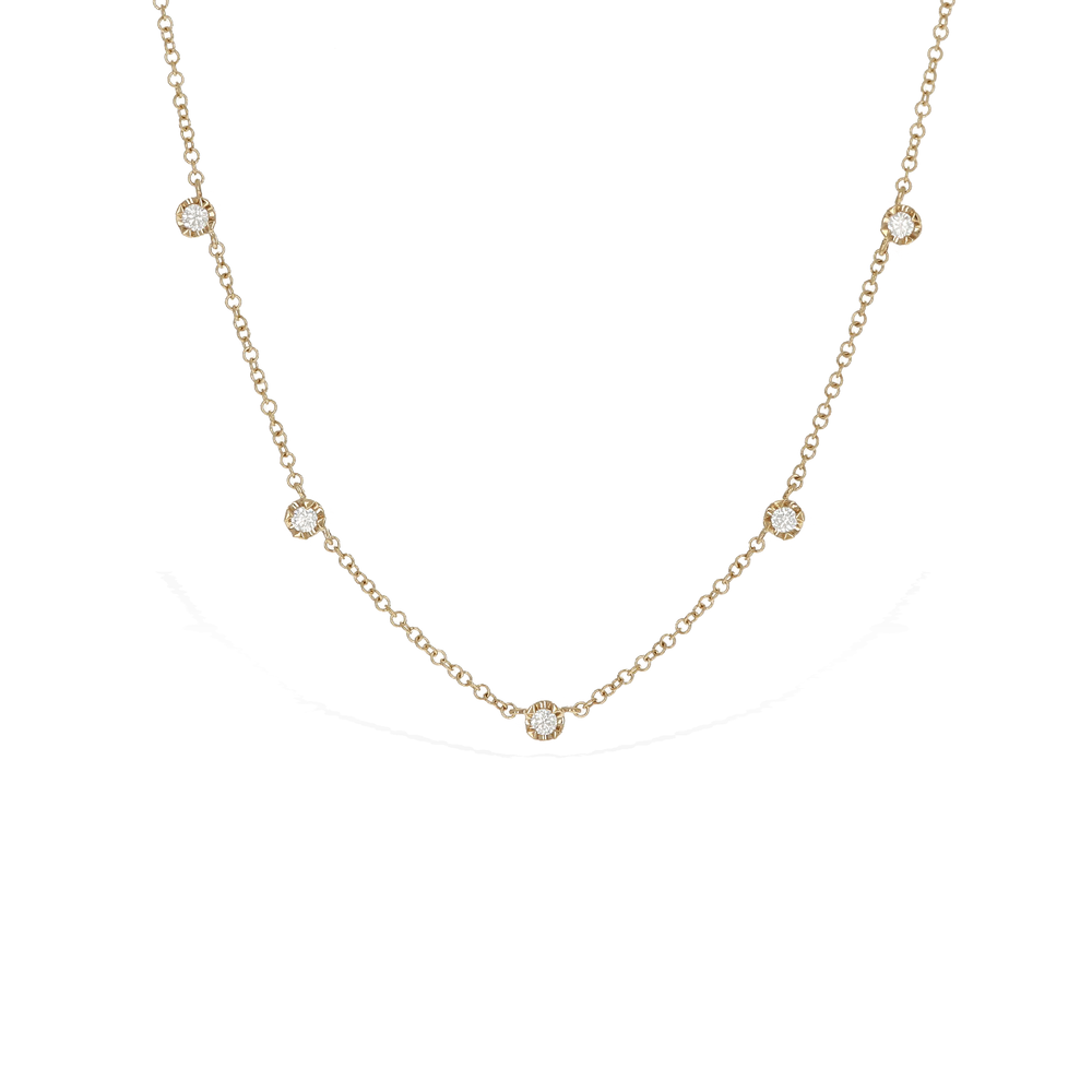 Diamond Station Gold Necklace | Alexandra Marks Jewelry