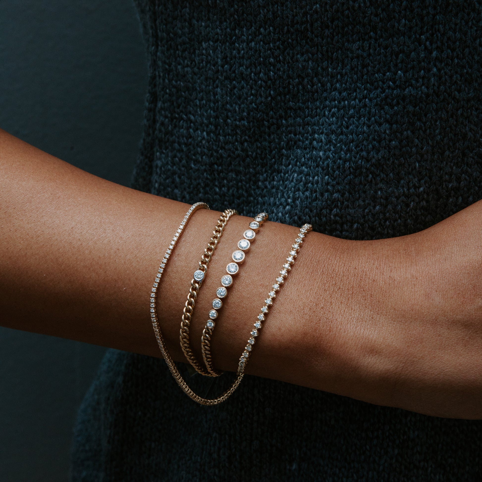 14k Gold Diamond Tennis Bracelets from Alexandra Marks Jewelry