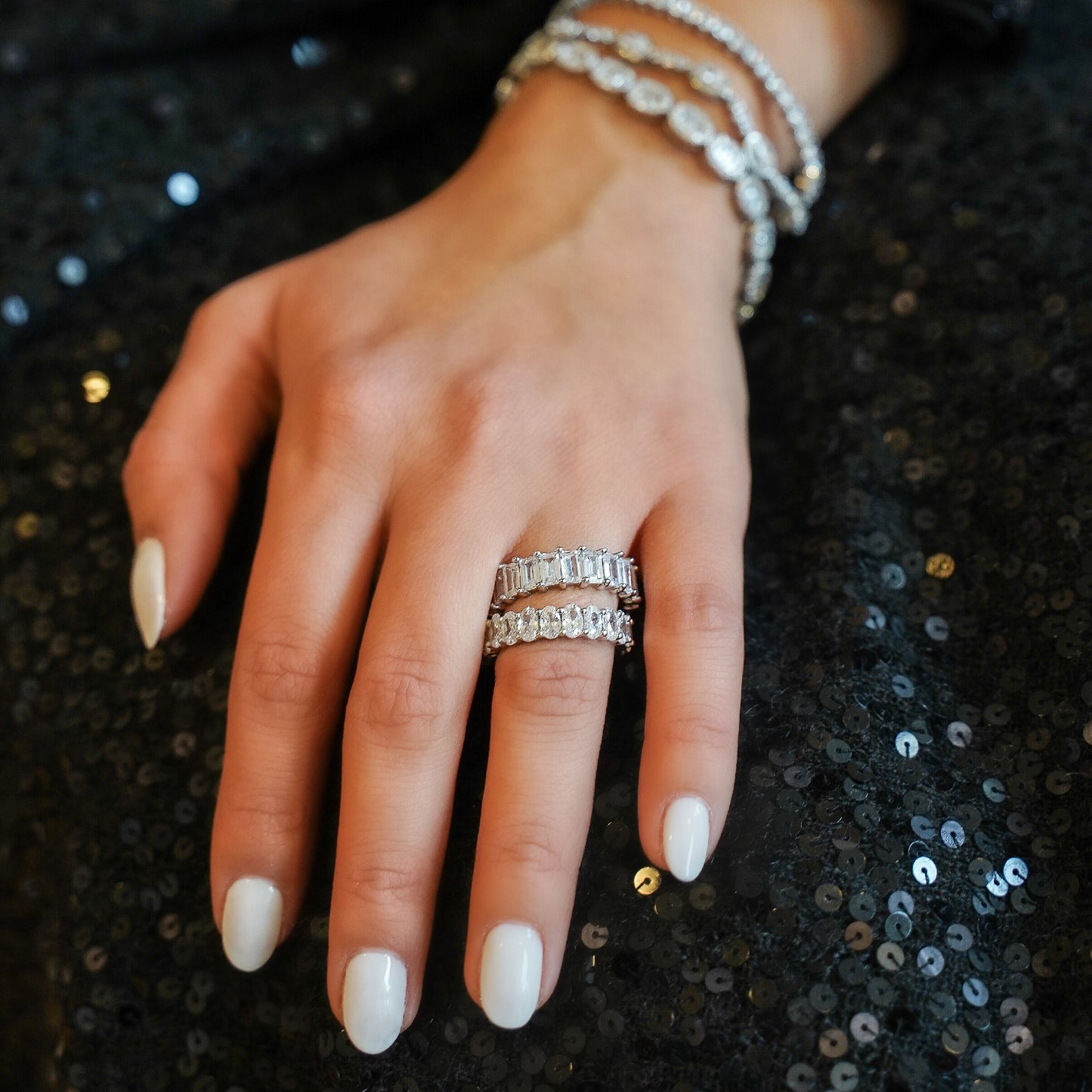 Oval CZ Eternity Band RIng from Alexandra marks Jewelry