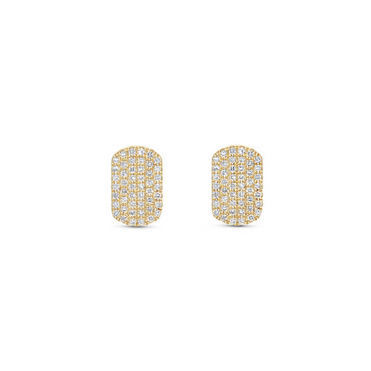 Dog Tag Diamond Stud Earrings from Alexandra Marks Jewelry