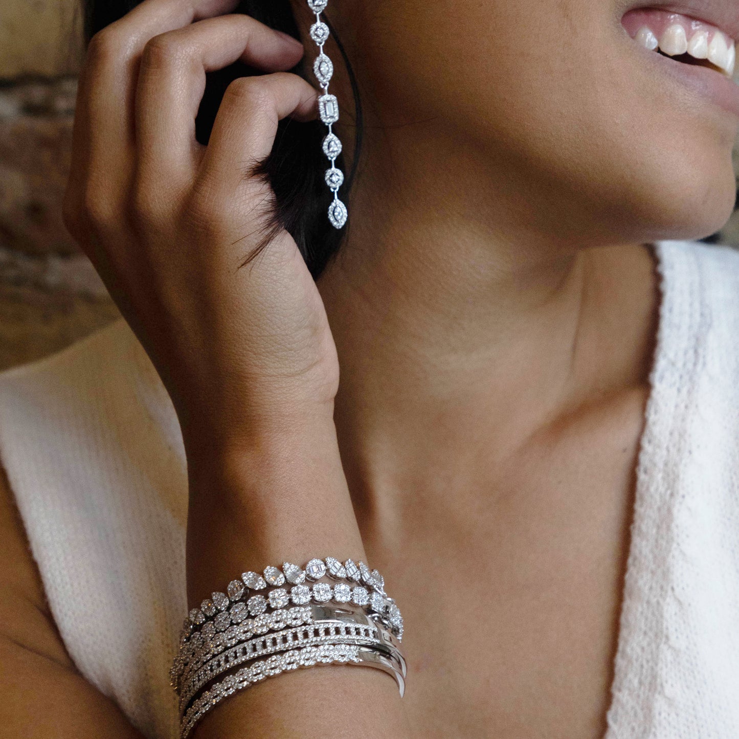 Dramatic Tennis Bracelet Stack | Alexandra Marks Jewelry