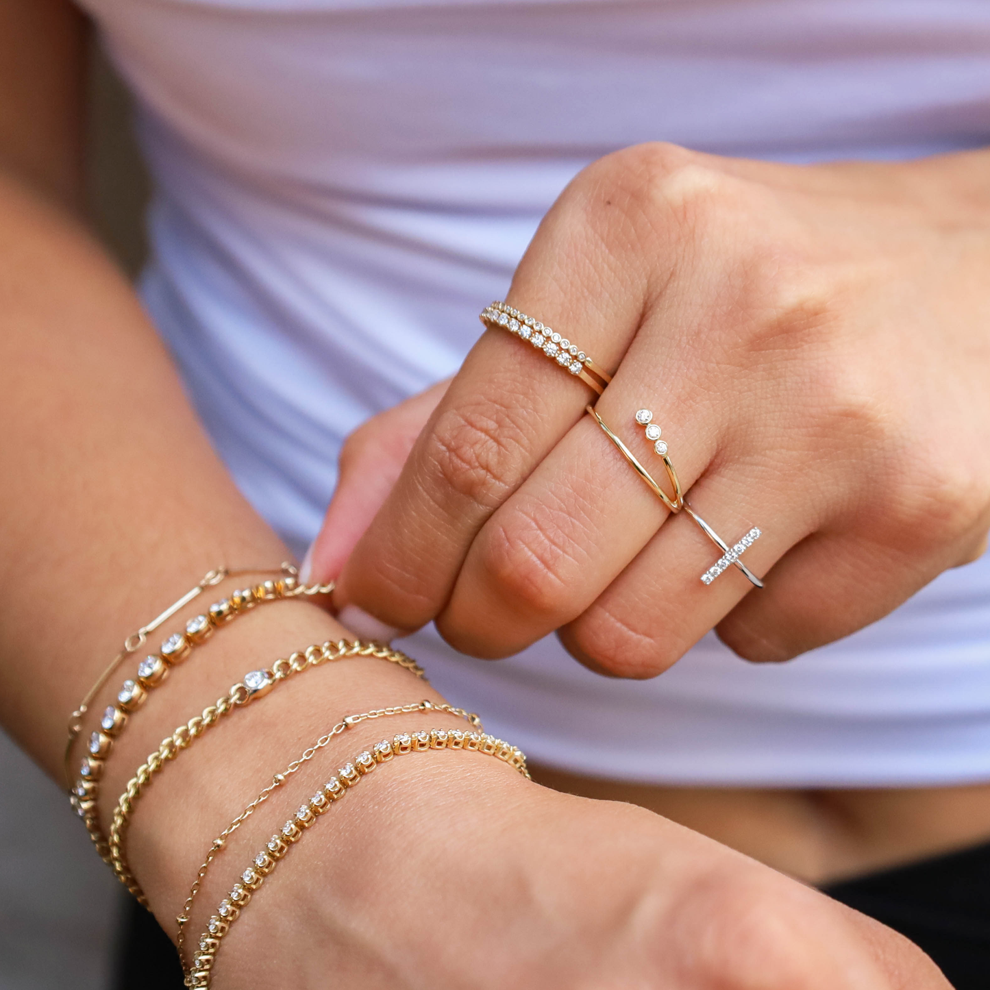 Simple Everyday Dainty Diamond Rings From Alexandra Marks Jewelry