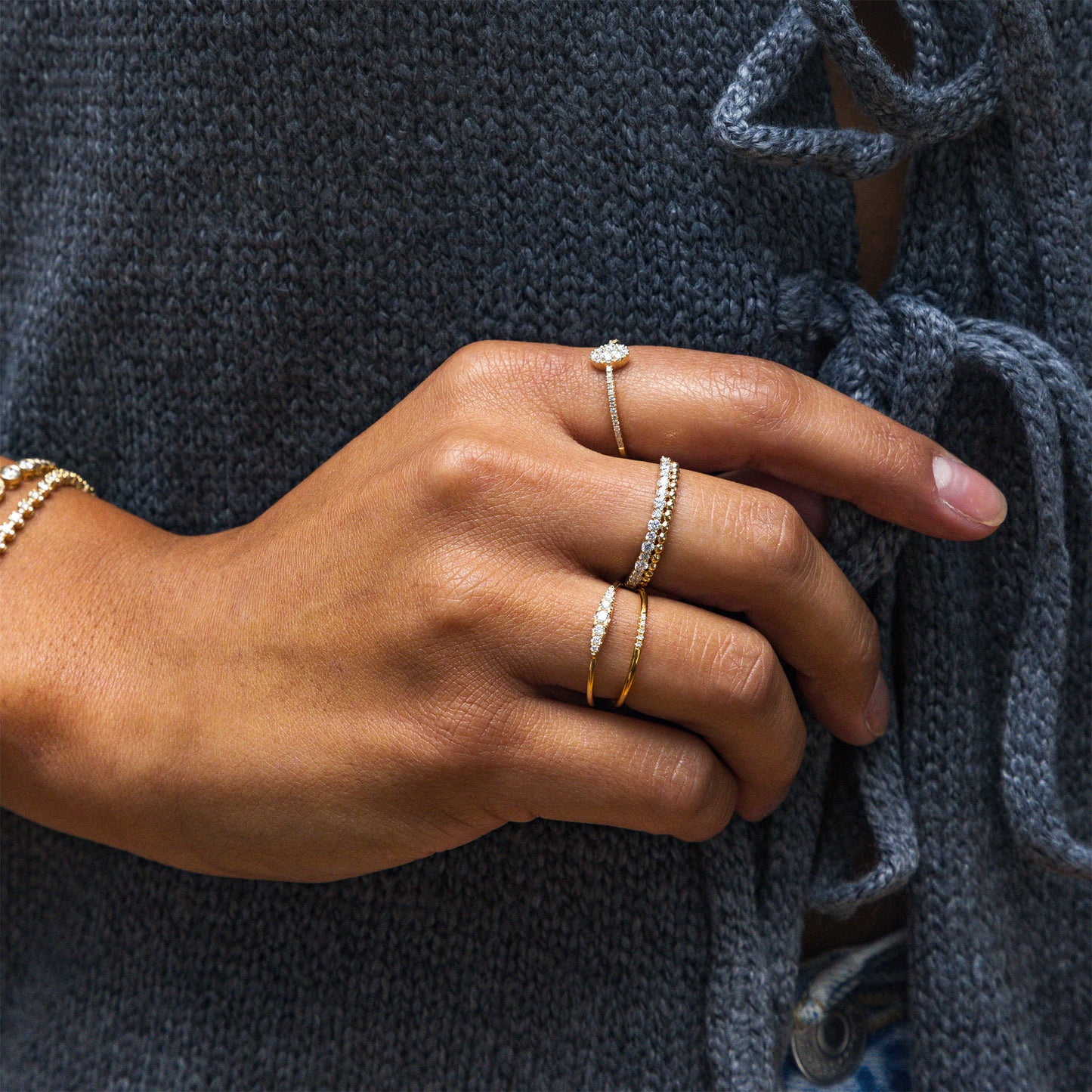 Everyday 14kt Yellow Gold and Diamond Rings | Alexandra Marks Jewelry
