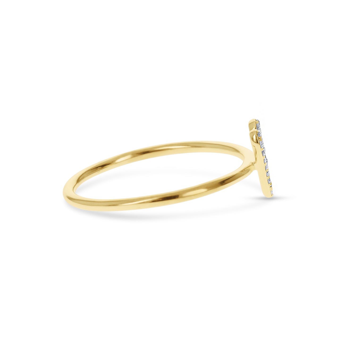 Simple Heart Ring with Diamonds