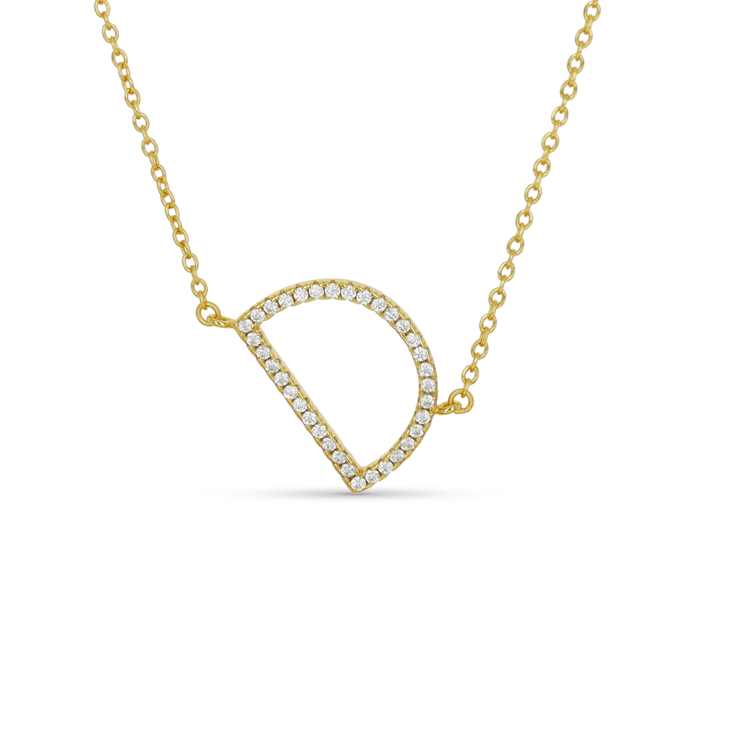 CZ Initial Necklace Letter D from Alexandra Marks Jewelry