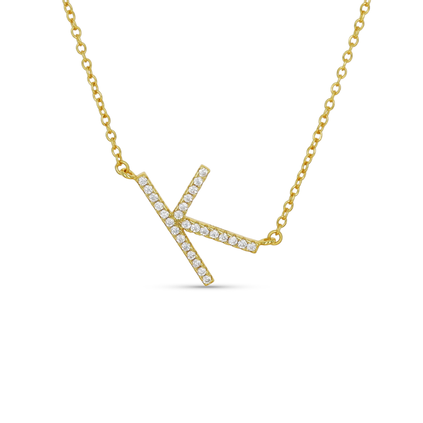 Letter K Initial Necklace from Alexandra Marks Jewelry