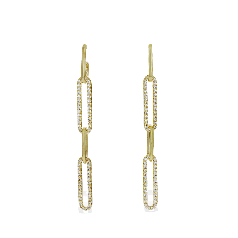 Gold Paperclip Drop Earrings from Alexandra Marks Jewelry