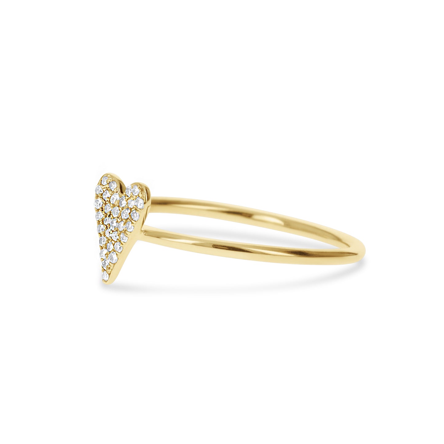 Diamond Heart Stacking Ring in Gold