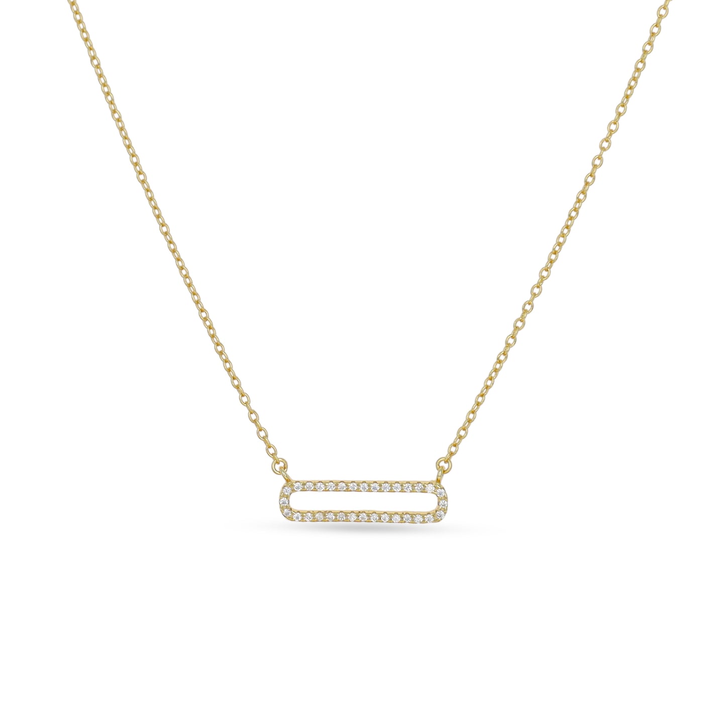 Gold Open Bar Necklace from Alexandra marks Jewlery