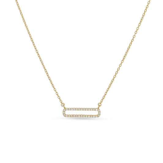 Gold Open Bar Necklace from Alexandra marks Jewlery