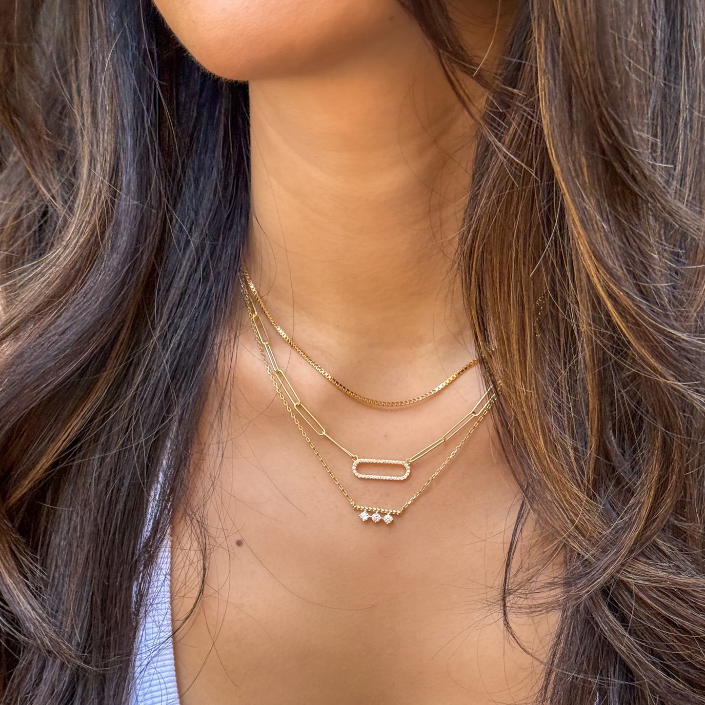 Gold Dainty Bar Stack from Alexandra Marks jewelry