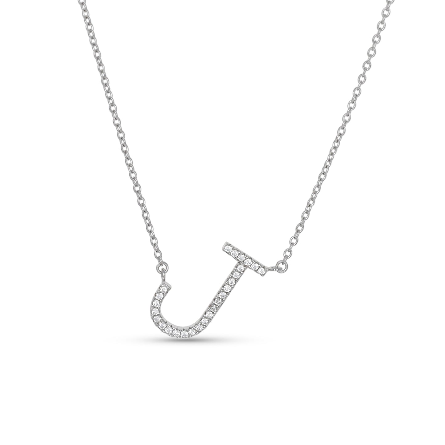 Letter J CZ Initial Necklace | Alexandra Marks Jewelry