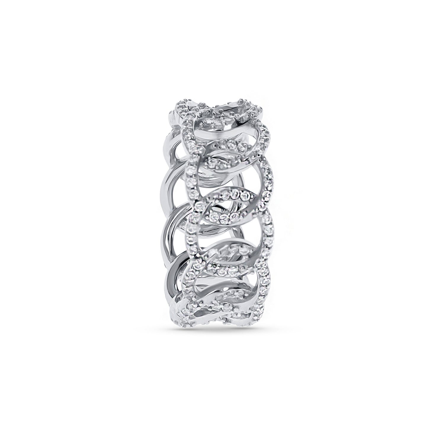 Infinity Oval Eternity Band in Silver