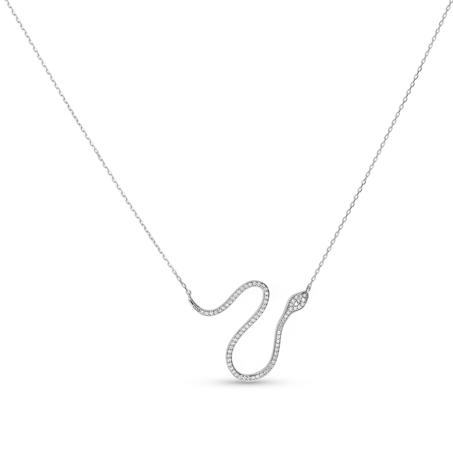 Large Sterling Silver Snake Necklace from Alexandra Marks Jewelry