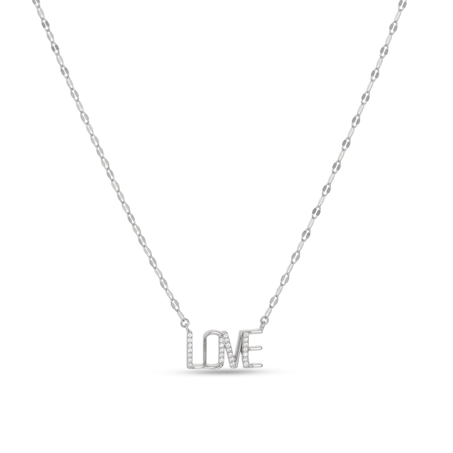 Silver Modern Love Necklace | Alexandra marks Jewelry