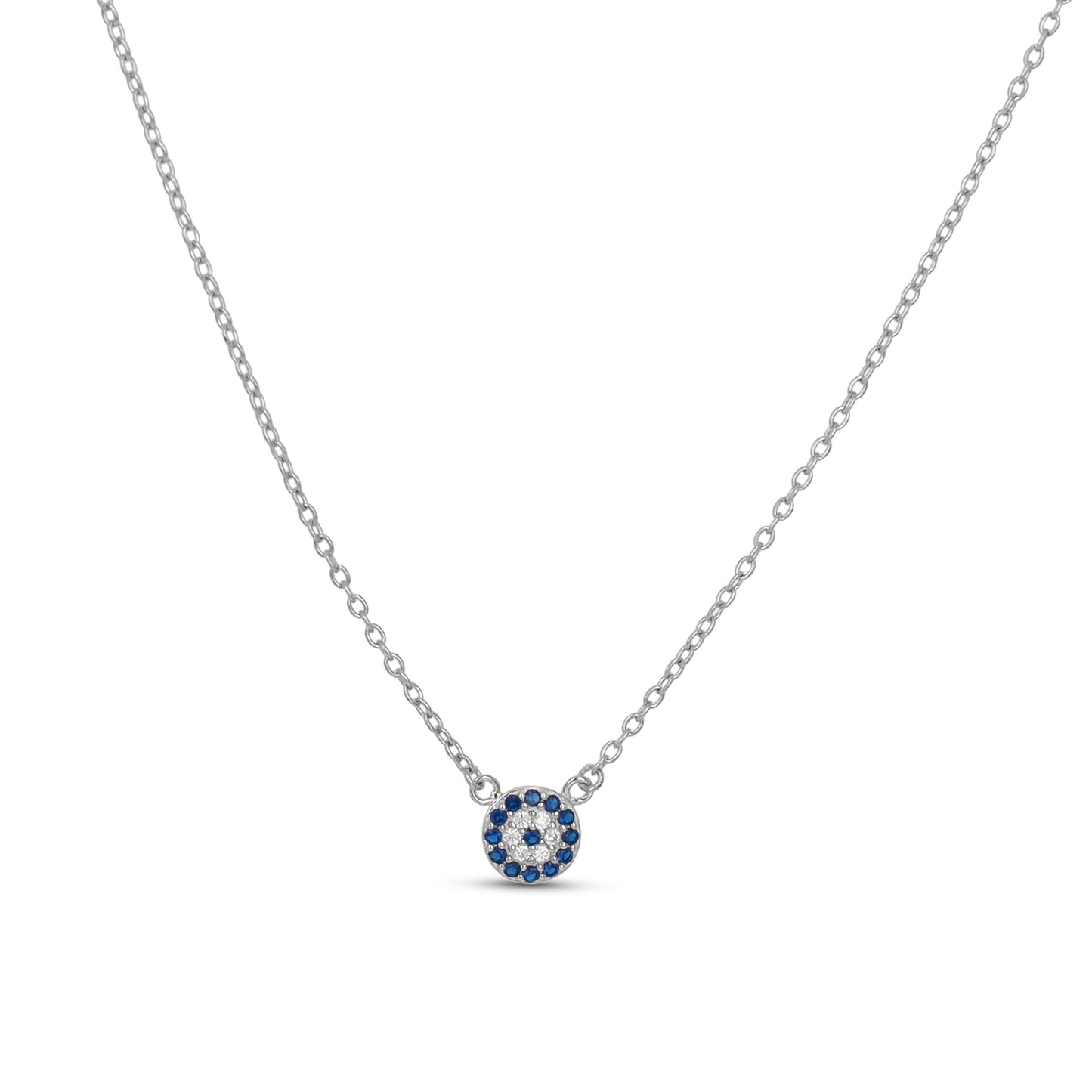 Tiny Evil Eye Disc Necklace | Alexandra Marks Jewelry