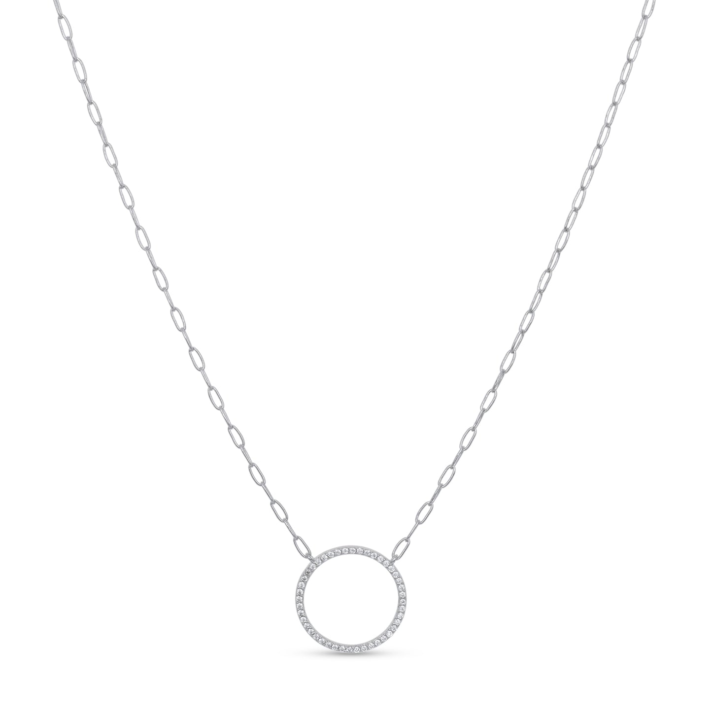 Bold Open Circle Paperclip Necklace - Alexandra Marks Jewelry