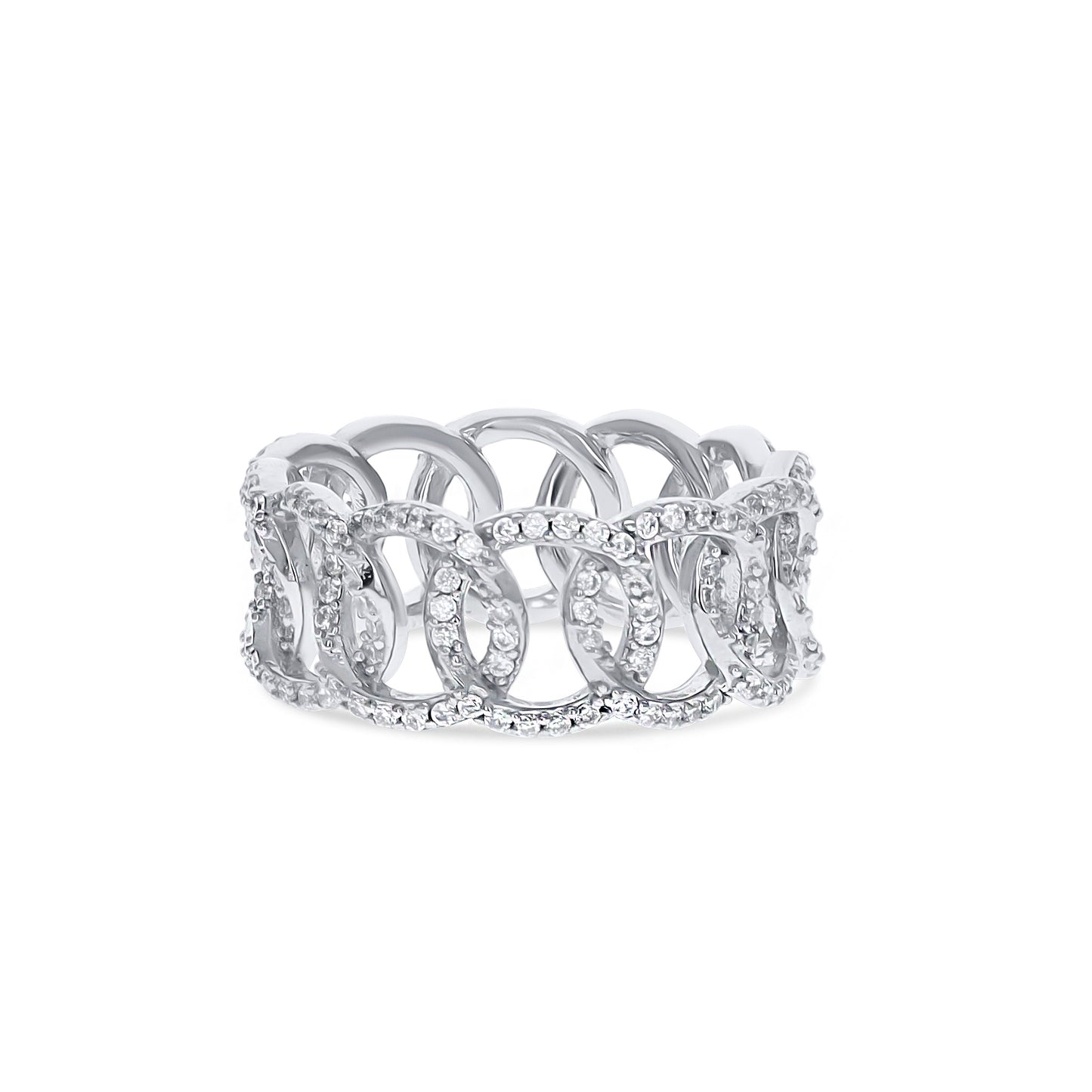 Interlocking Oval CZ Eternity Band from Alexandra Marks Jewelry