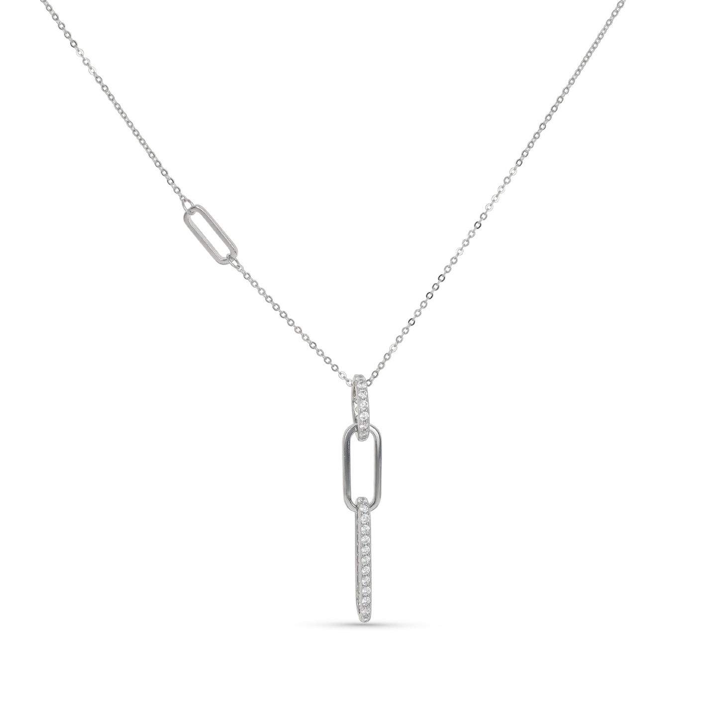 Open Oval Link Necklace in Sterling Silver