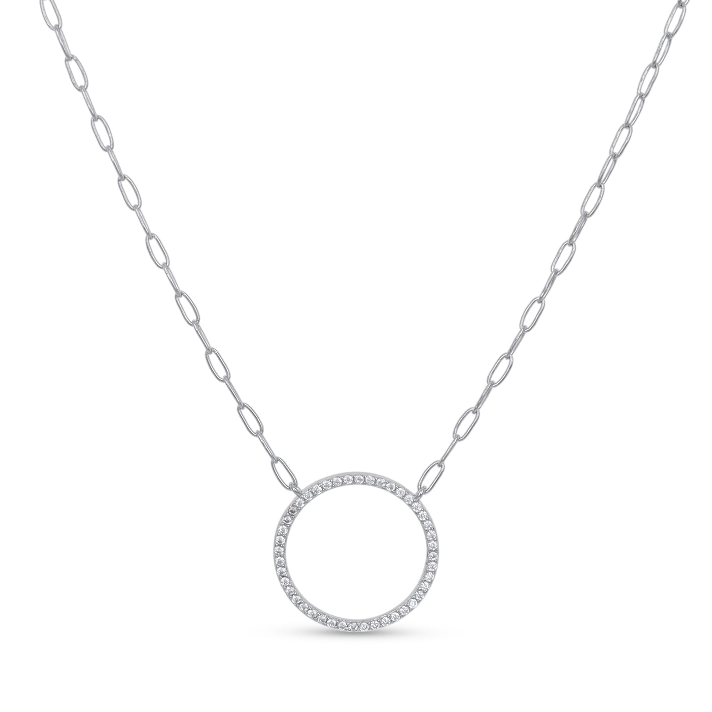 Open Circle Necklace in Silver - Alexandra Marks Jewelry