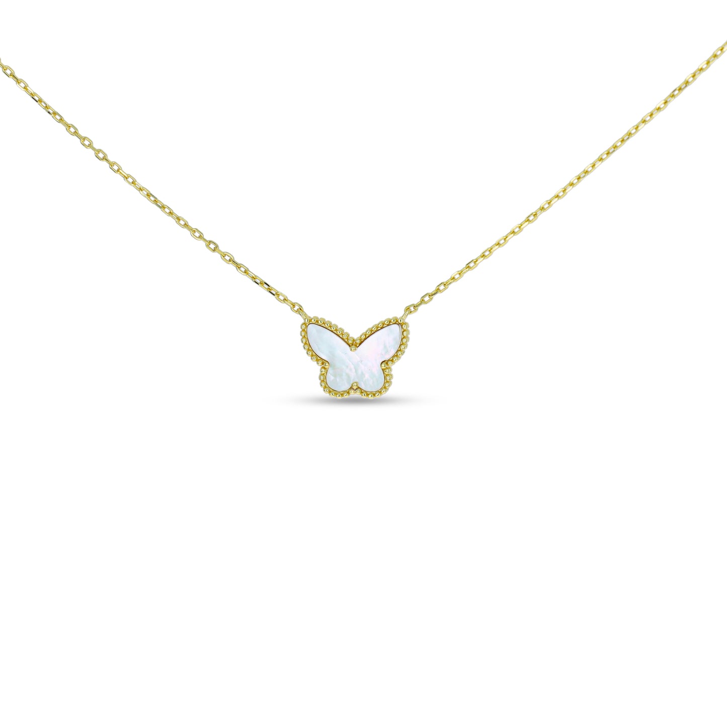 Dainty Gold Pearl Butterfly Necklace | Alexandra Marks Jewelry