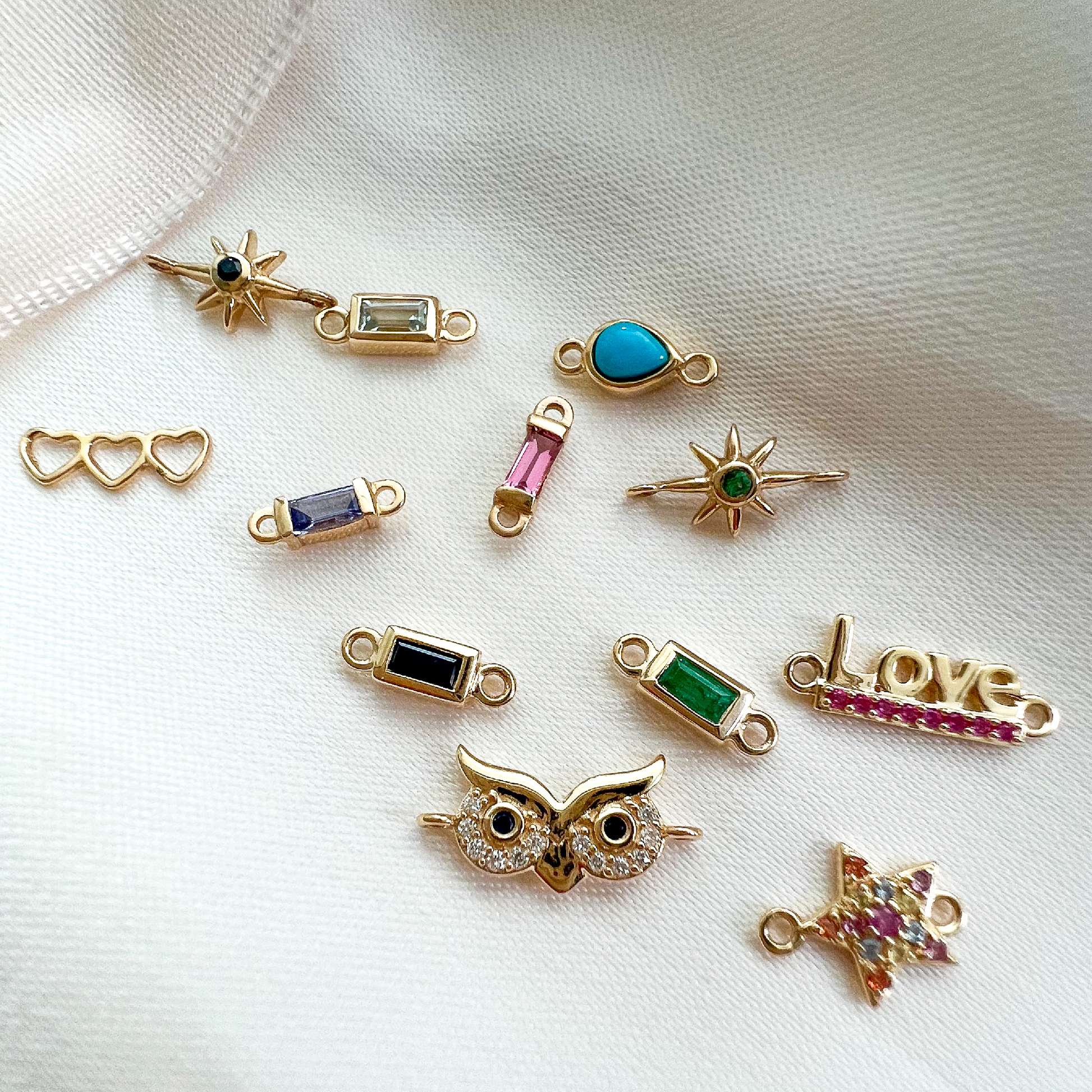 Gemstone Charms for Permanent Jewelry at Alexandra Marks