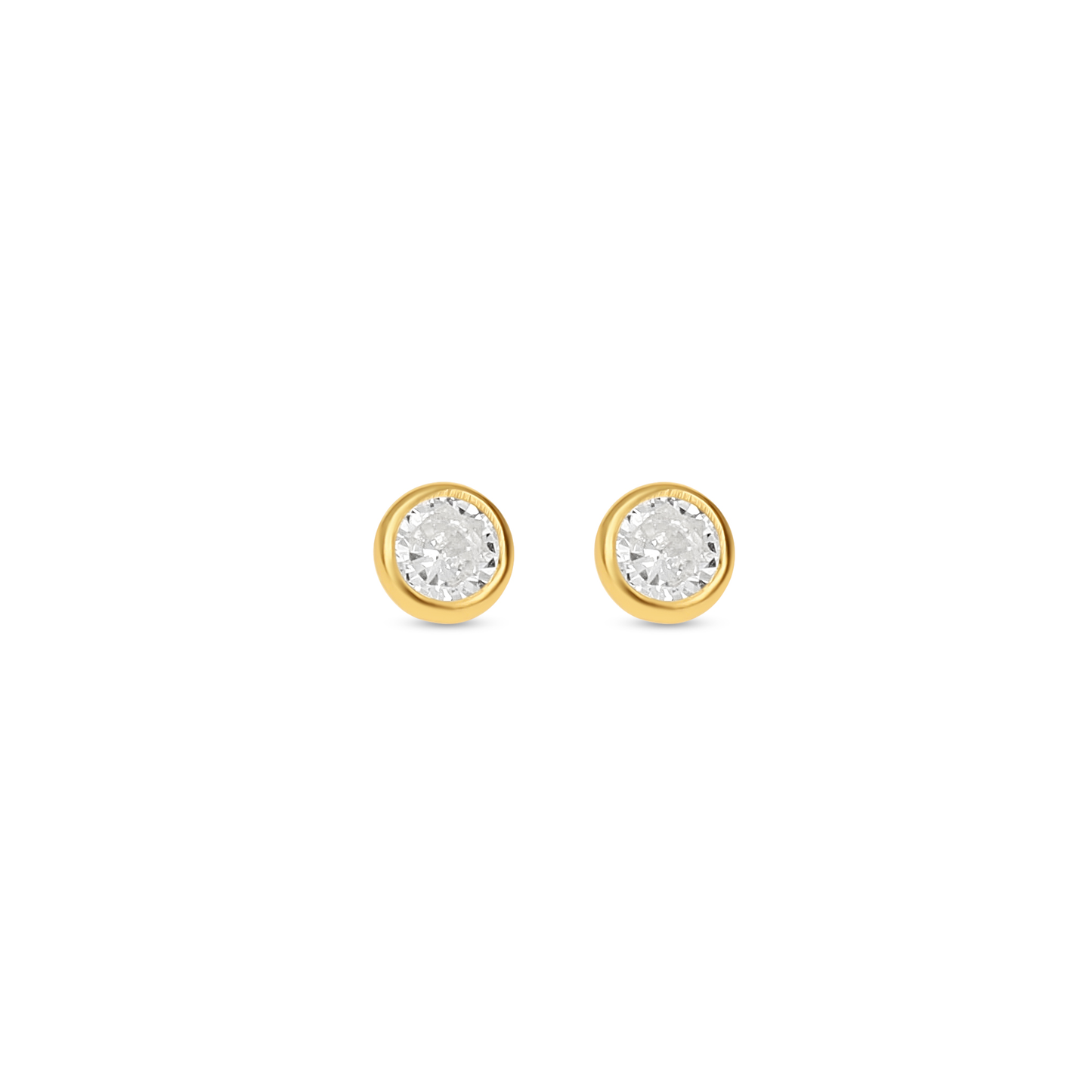 14kt Gold Cubic Zirconia Stud Earrings | Alexandra Marks Jewelry