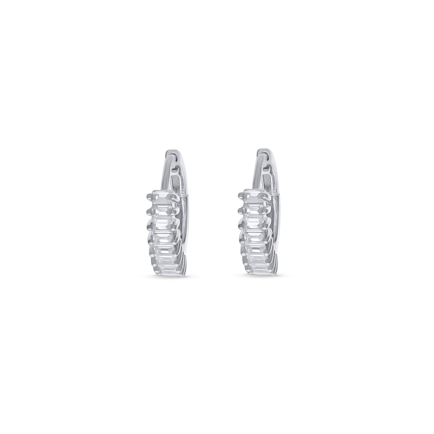 Silver & CZ Dainty Hoops from Alexandra Marks