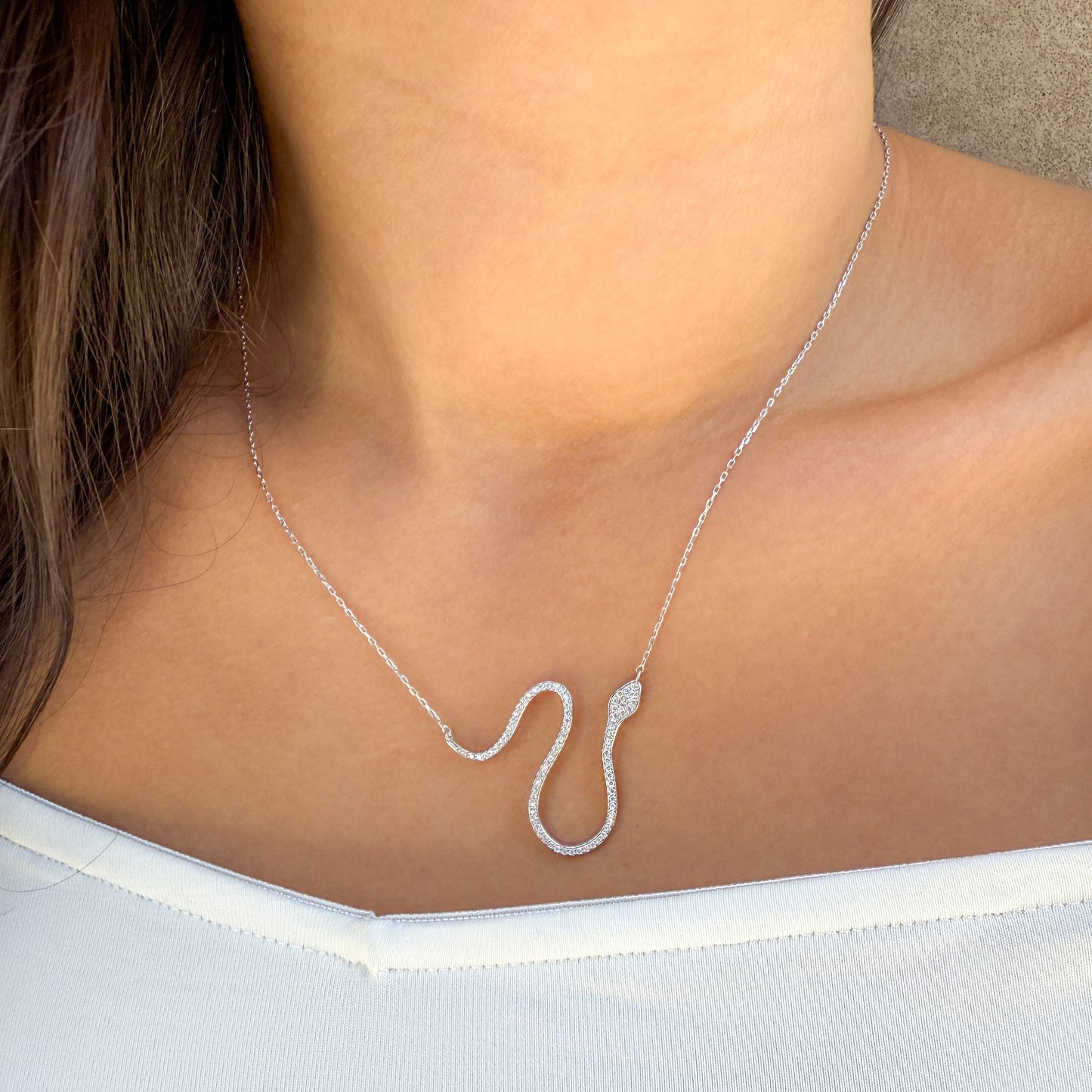 Bold Slithering Snake Necklace from Alexandra Marks Jewelry