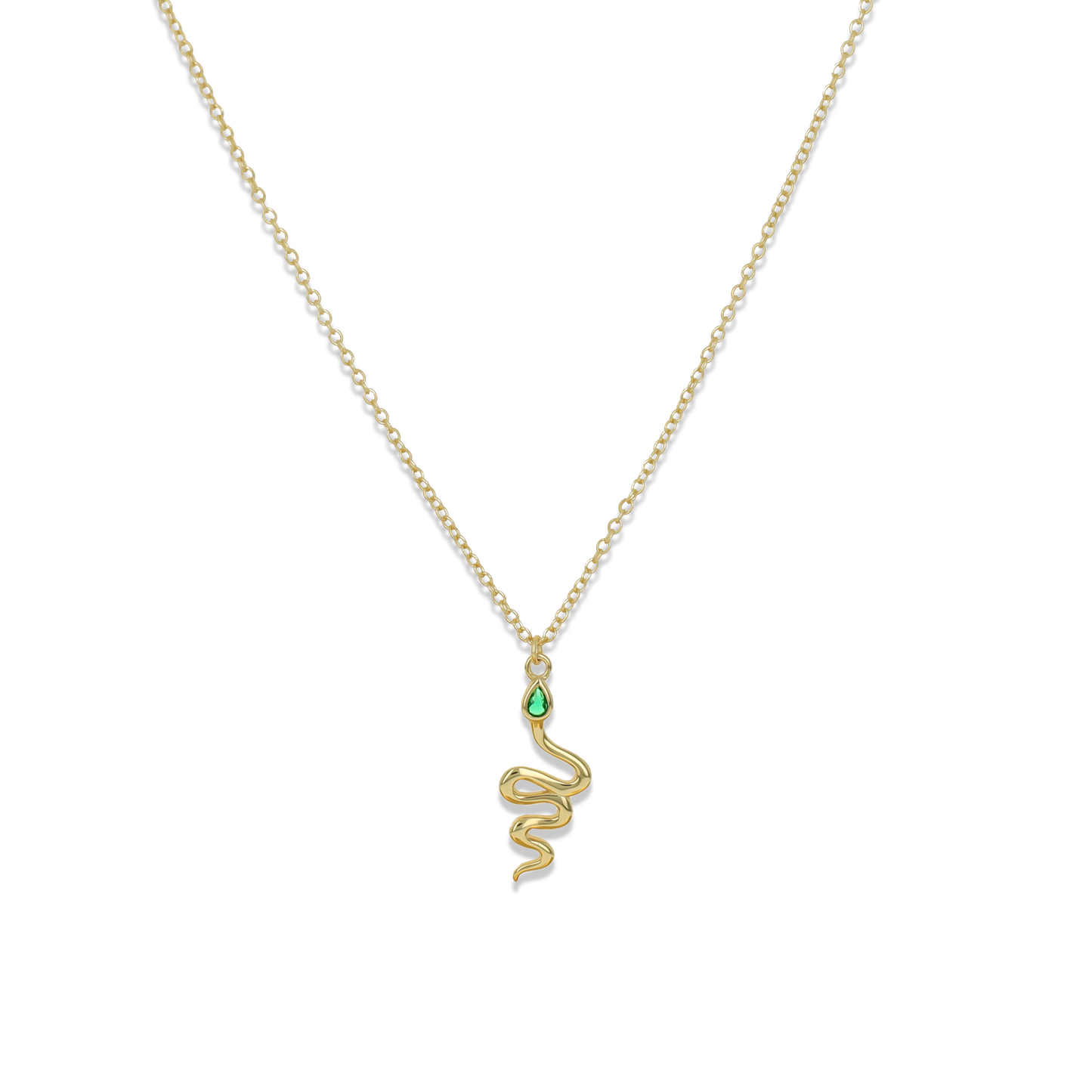 Dainty Gold Snake Necklace Affordable | Alexandra Marks Jewelry
