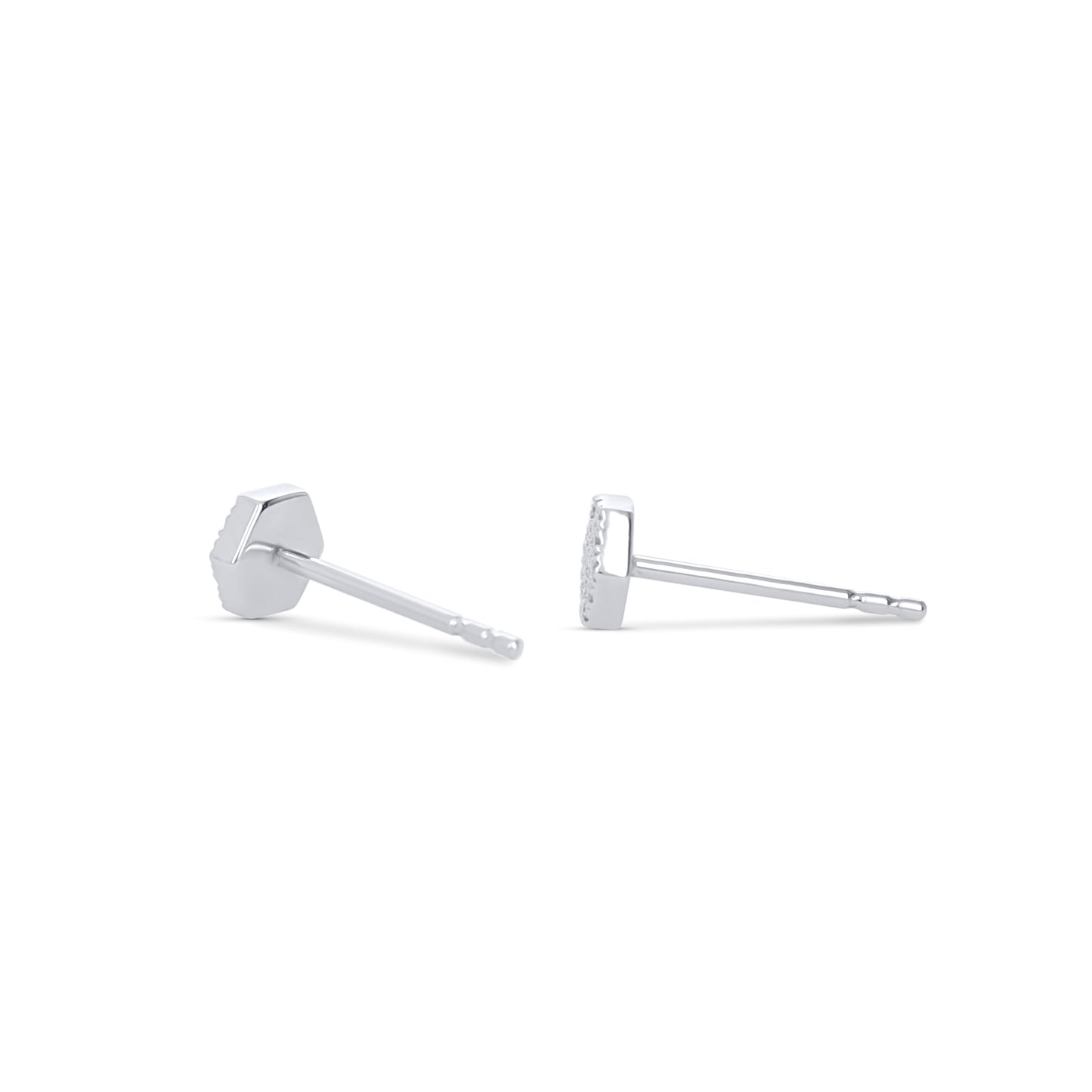 Tiny Diamond Stud Earrings in White Gold From Alexandra Marks