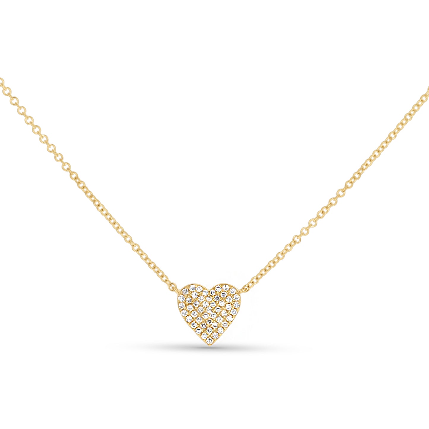 Sweet Everyday Diamond heart necklace in gold
