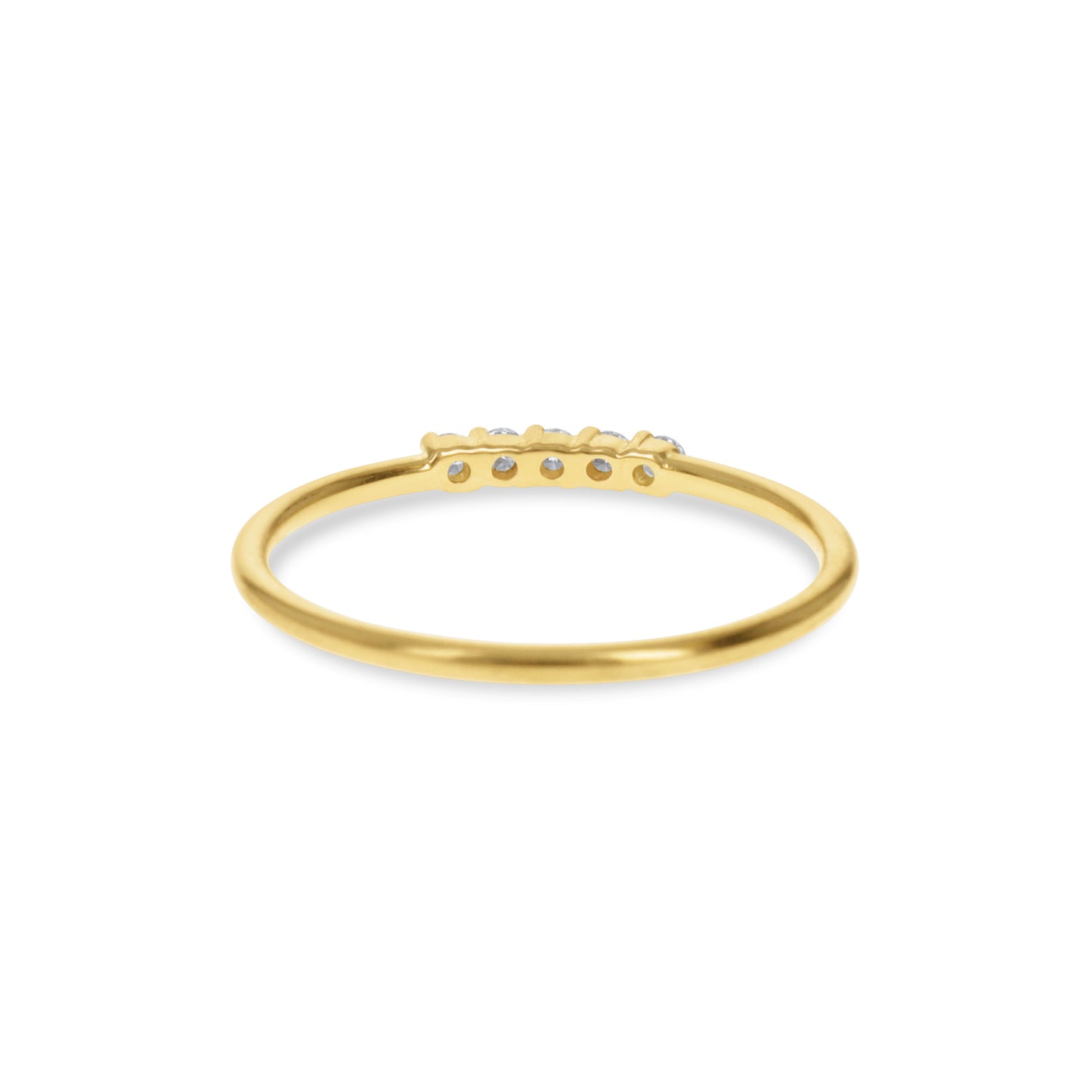 Simple Diamond Band in 14kt Yellow Gold